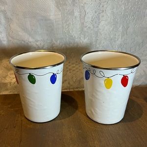 Christmas Light Metal Cups